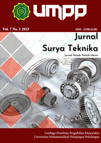 					View Vol. 7 No. 1 (2023): Jurnal Ilmiah Surya Teknika 
				